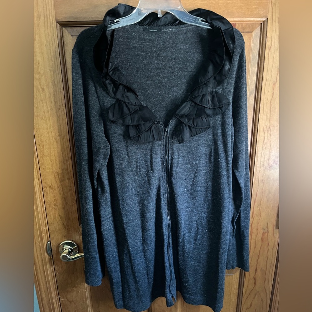 Tahari Dark Gray Knit Sweater